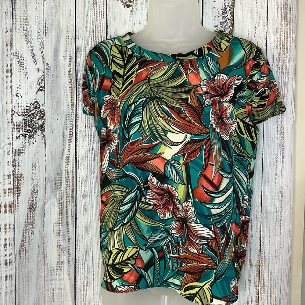 Loft small petite tropical top